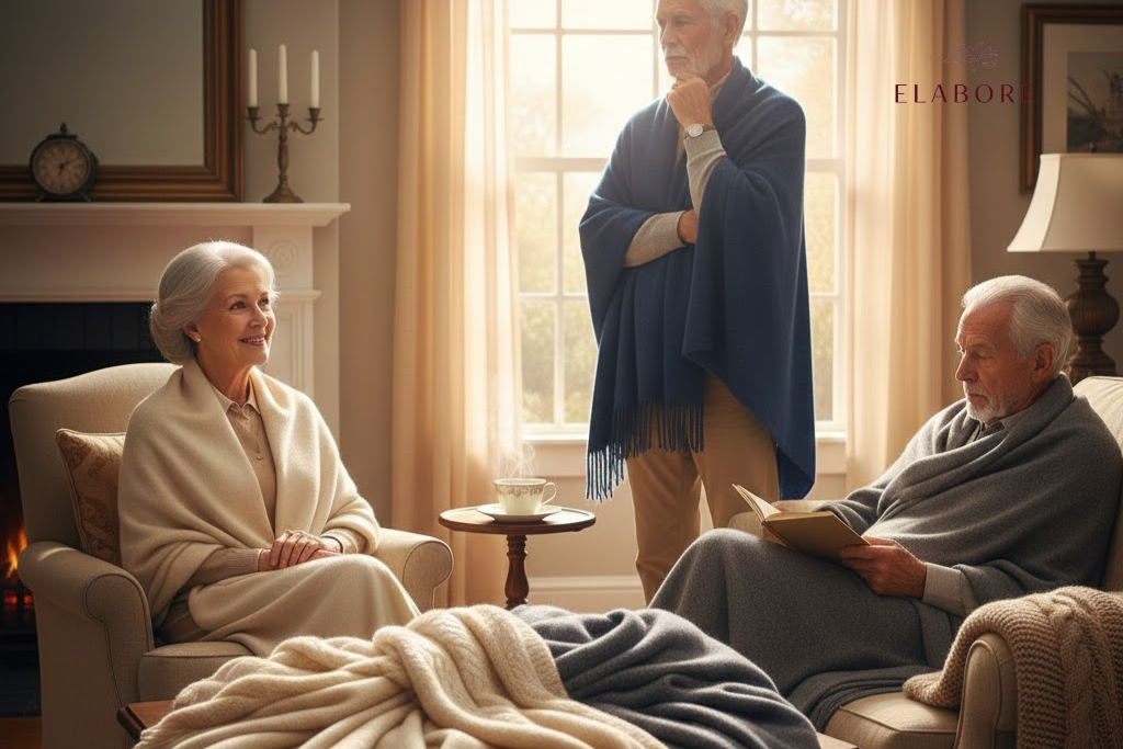 Best Luxury Shawls for Elderly Comfort & Warmth